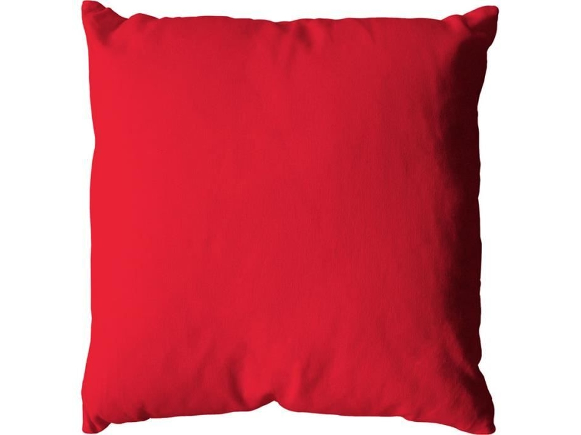 Cojín liso de algodón con funda desenfundable rojo 40 x 40 cm HOME MAISON