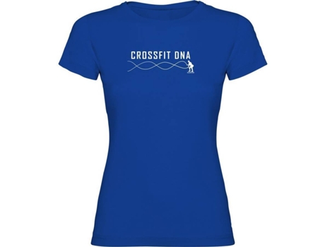 Camiseta para Mujer KRUSKIS Crossfit Dna Azul para Fitness (S)