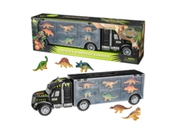 Camión Portacontenedores De Dinosaurios Para Niños Con 6 Dinosaurios - Juguete Educativo Portátil