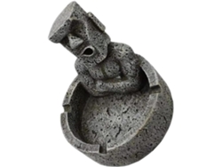 Cenicero Creativo Moai En Resina Gris, Escultura De Estatua Retro De La Isla De Pascua