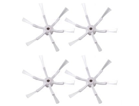 Cepillo Lateral blanco de 6 brazos para Xiaomi 1S Mi Robot aspirador 2 Roborock S50 S51 S5 piezas de limpiador al vacío Accesorios