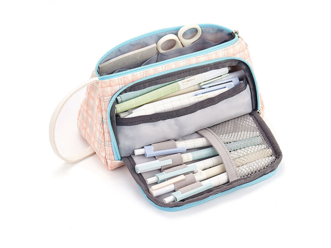 Estuche Para Bolígrafos De Sarga Con Ventana, Moderno, Multifuncional Y De Gran Capacidad, Para Uso Escolar, Tipo 8