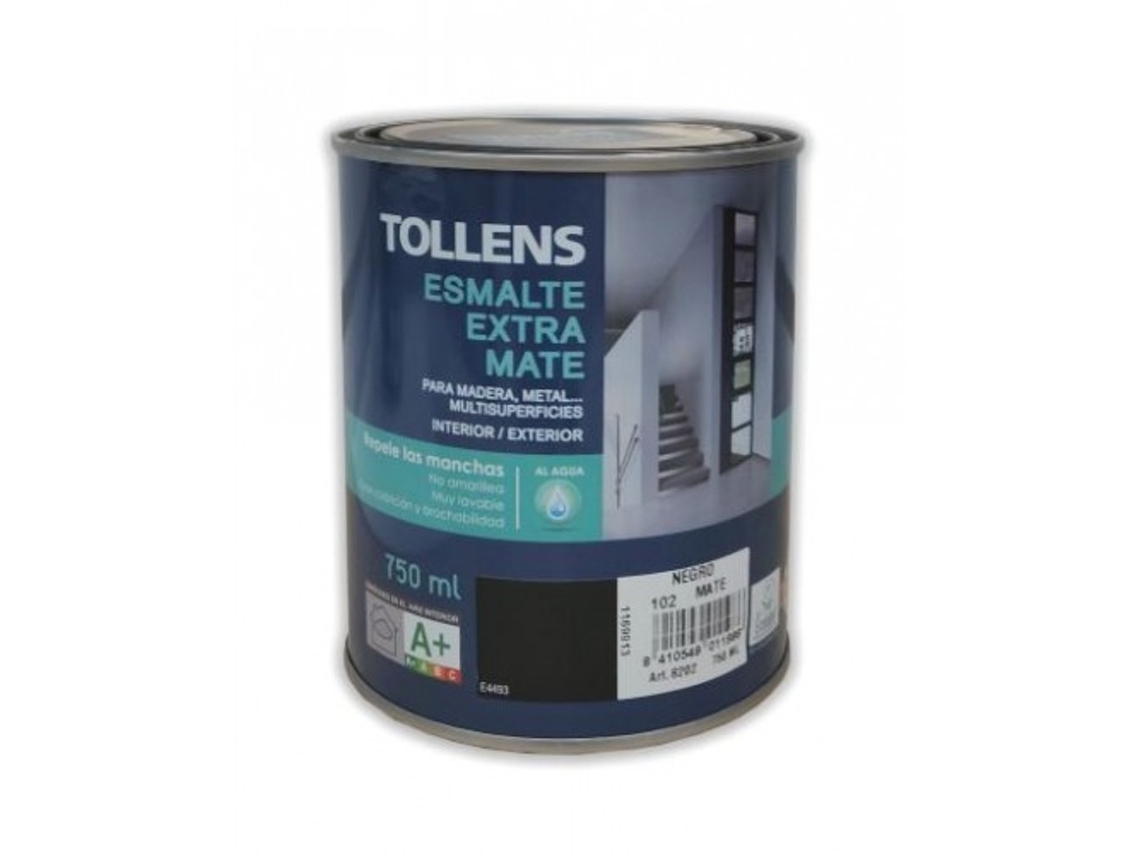 Esmalte Al Agua Extra Mate 750 Ml (Negro)