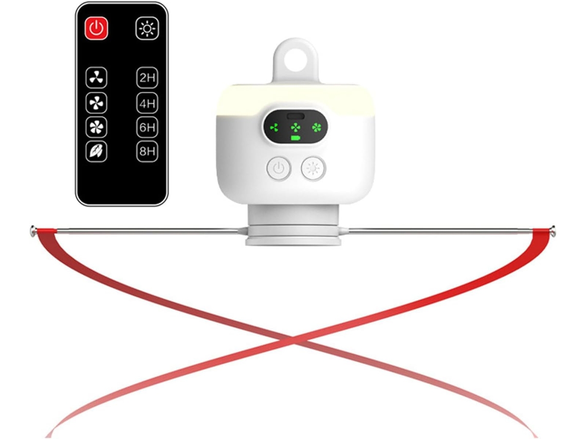Ventilador Colgante Usb De 7 W Con 3 Velocidades Y Repelente De Moscas: Protege Tu Carne Y Alimentos.