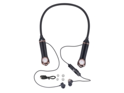Auriculares Estéreo Bluetooth 5.3 Con Banda Para El Cuello, Diseño De Gato Magnético Negro, Con Iluminación Rgb, Resistentes Al Agua Ipx5, Ideales Para Entrenamiento.