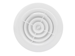 Cubierta redonda para aire acondicionado de 100 mm, para pared o techo, color blanco.