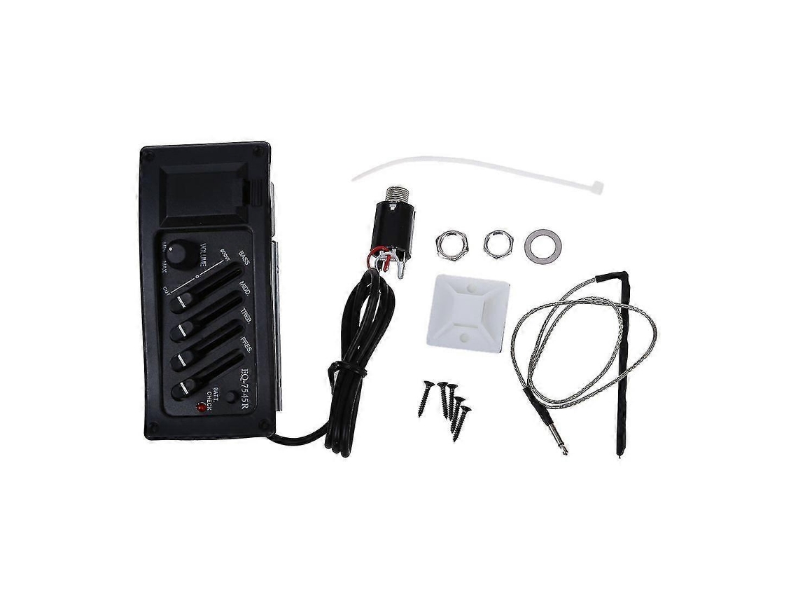 Preamplificador de guitarra con ecualizador de 4 bandas y piezoeléctrico acústico 7545r