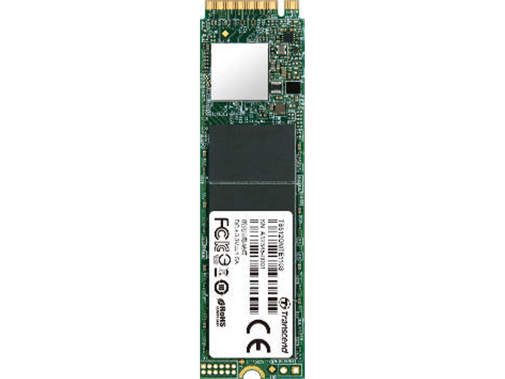 Disco SSD Interno TRANSCEND 110S (512 GB - PCI Express 3.0 - 1700 MB/s)
