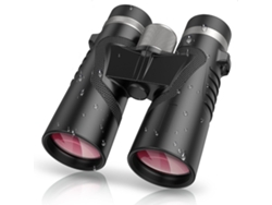 Binoculares 10x42 Hd Alta Potencia Impermeable Prisma Fmc Bak4 Con Adaptador Para Móvil (negro)