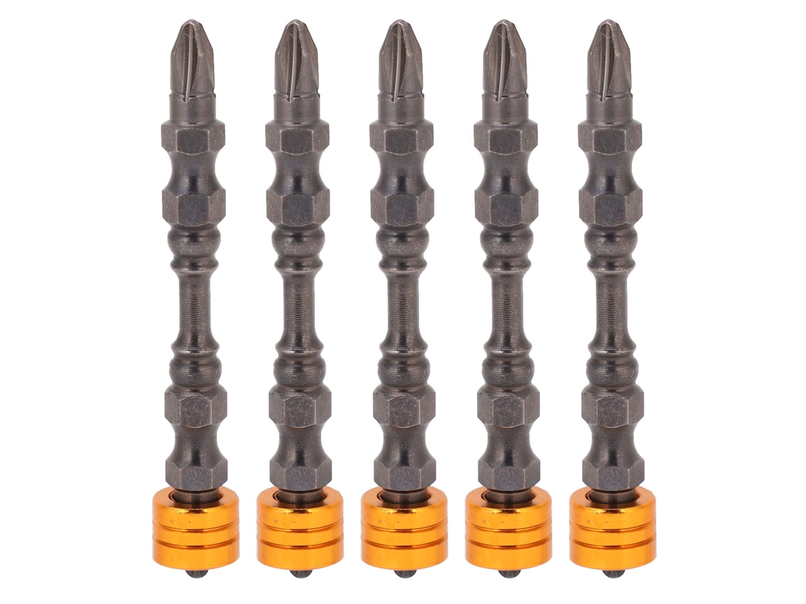 Juego De 5 Puntas De Destornillador Magnéticas En Forma De D, 65 Mm, Acero Aleado, Para Destornillador Eléctrico.