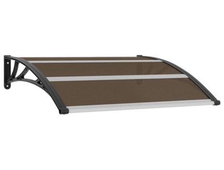 vidaXL Marquesina para puerta PC negra 120x100 cm