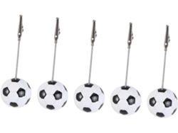 Juego de 5 clips de resina y metal para fotos con temática de fútbol - Ideales para decoración, notas, accesorios creativos - GOKOCO