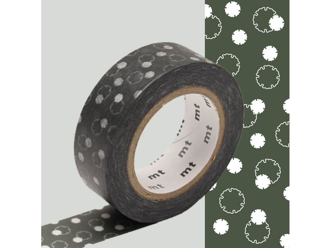Cinta Flor de Algodón Topo MASKING TAPE (1,5 cm X 7m)
