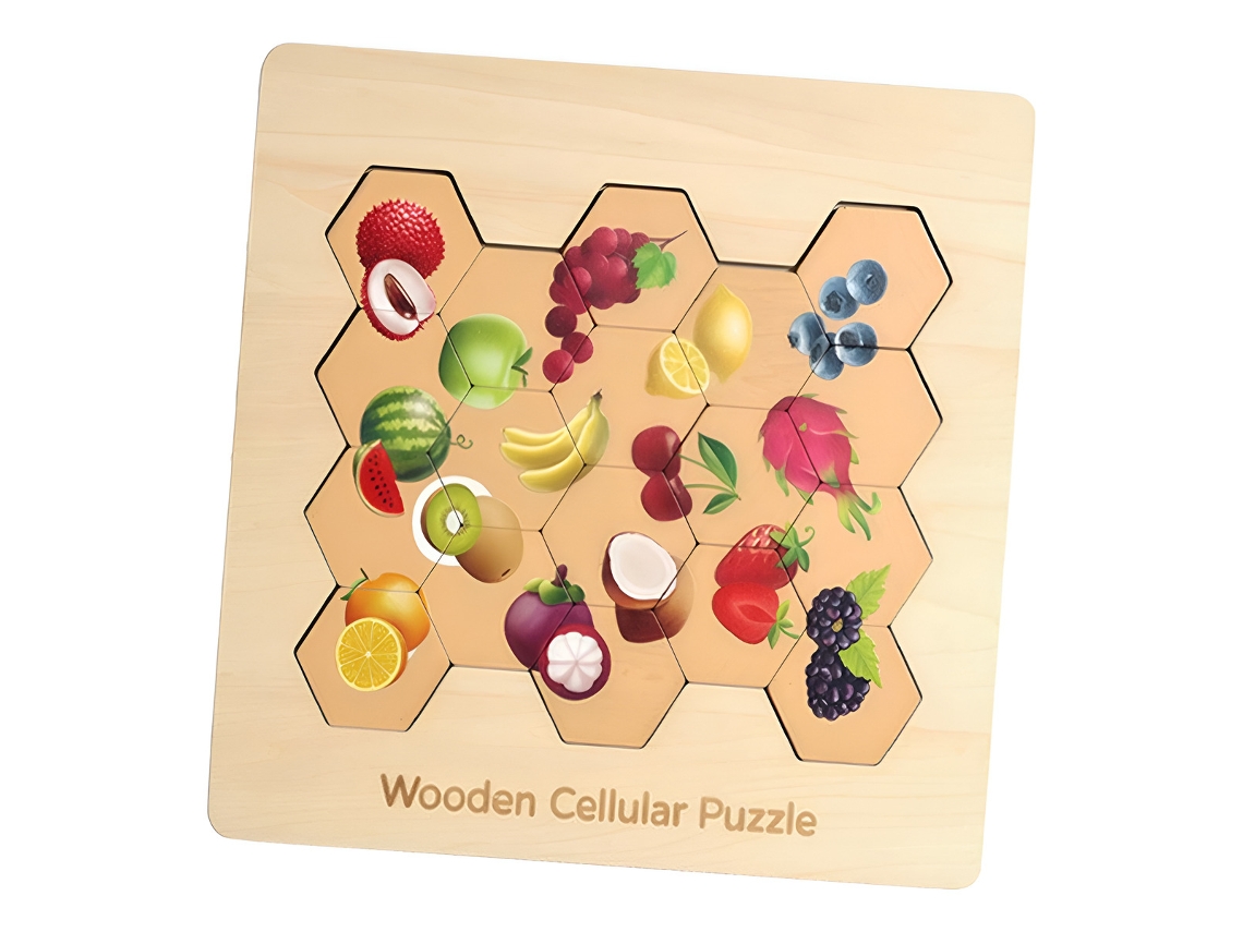 Rompecabezas de madera para niños, juego de frutas Slowmoose