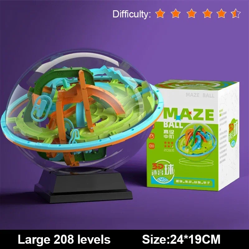 (tamaño Grande, Nivel 208) Juguete De Rompecabezas 3d Fan Palace, Juego De Entrenamiento De Equilibrio Montessori Para Superar Obstáculos.