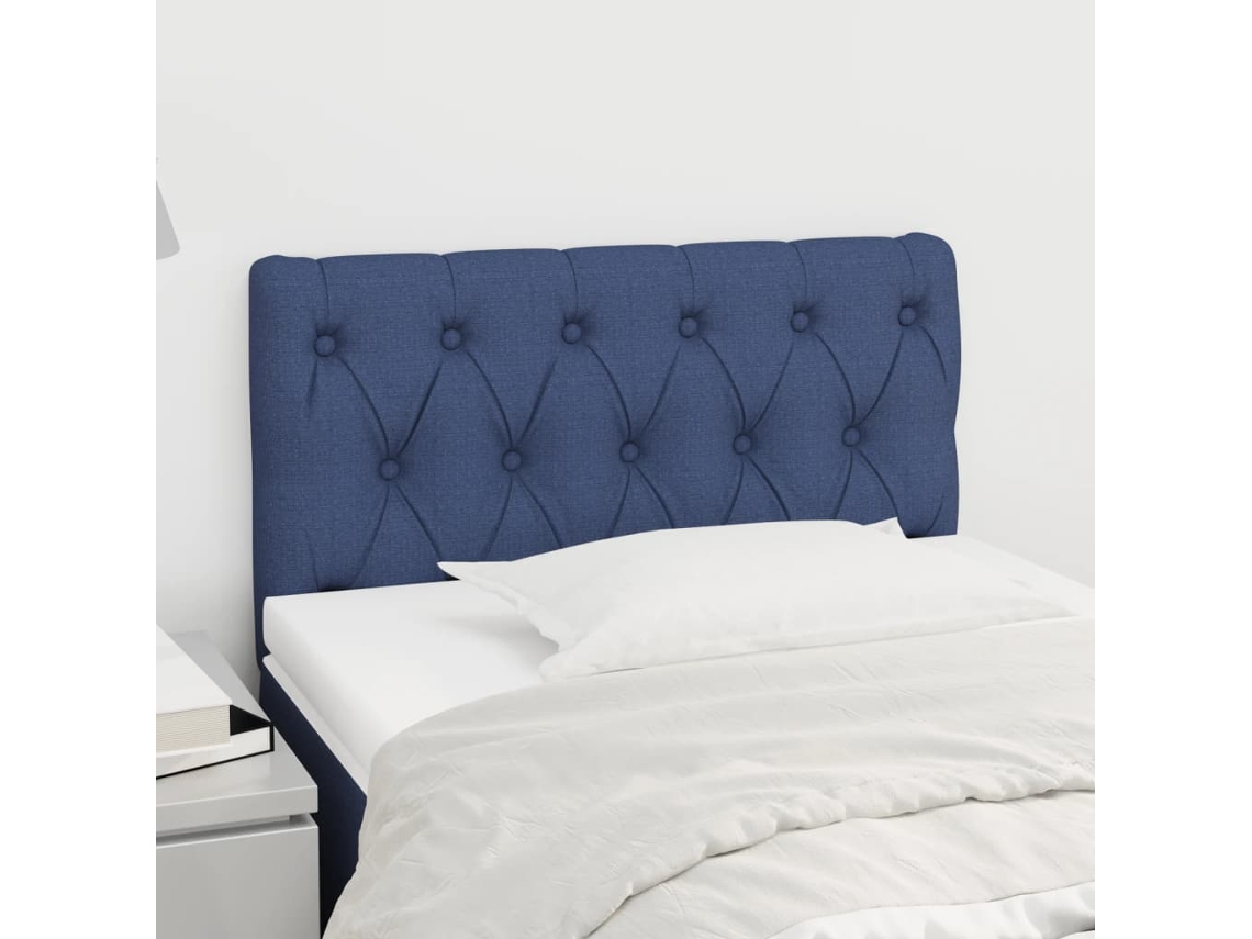 Cabecero De Tela Azul 80x7x78/88 Cm