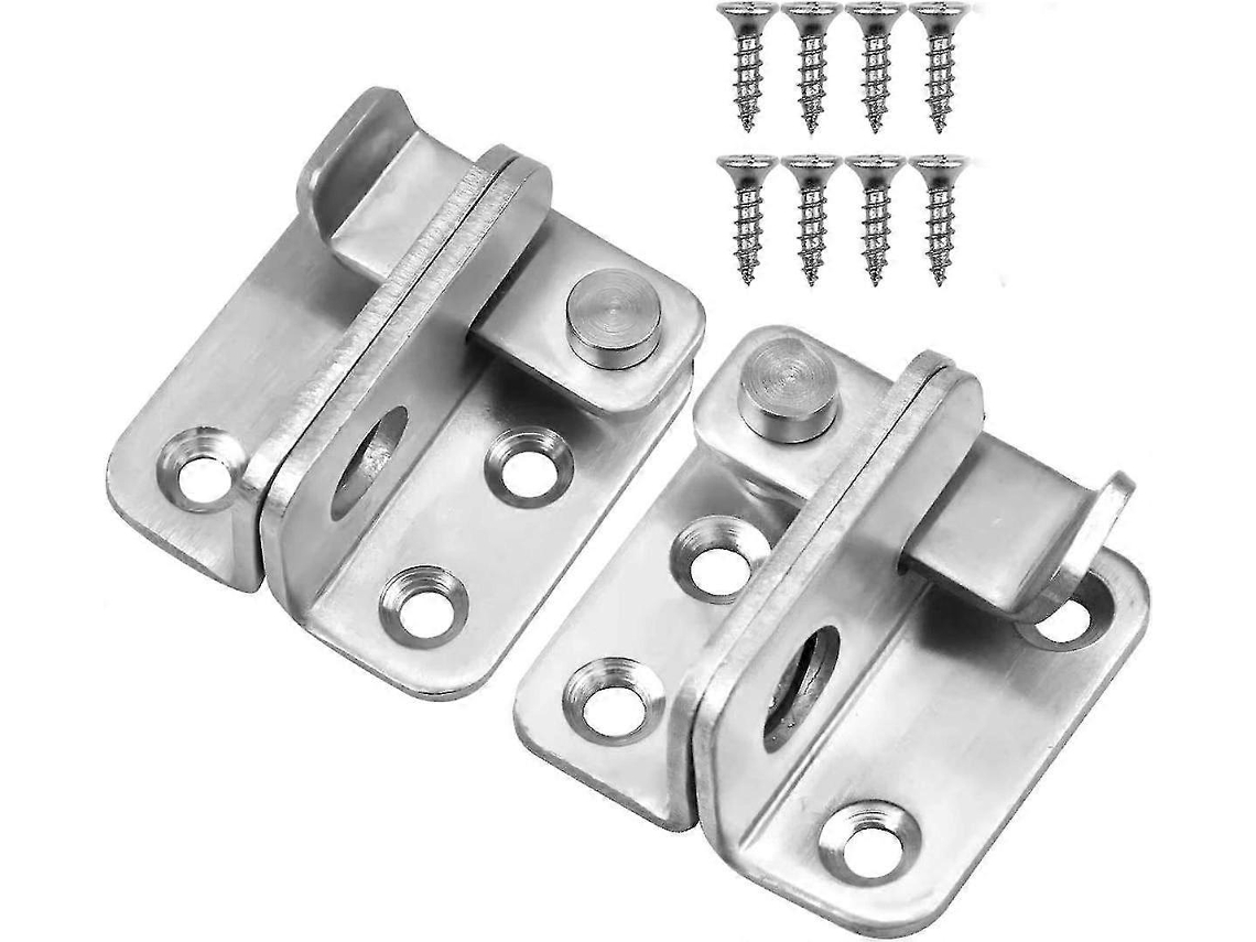 2 Cerrojos Deslizantes Acero Inoxidable Izquierda Y Derecha Para Puertas Ventanas Muebles Mascotas