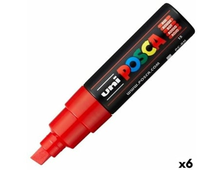 Rotulador POSCA Pc-8K Rojo 6 Unidades