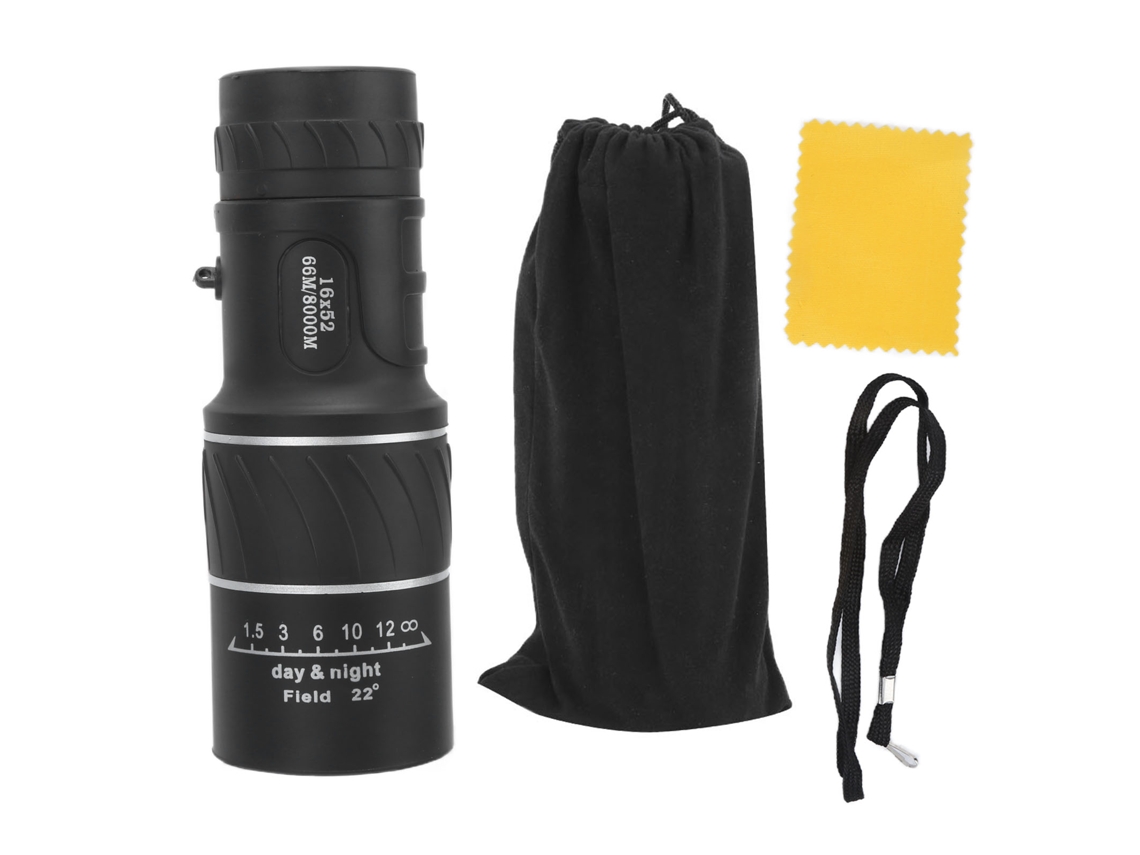 Telescopio Monocular De Alta Potencia 16x52 Con Doble Enfoque Para La Observación De Aves Y Animales Salvajes.