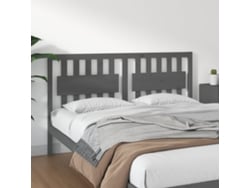 Cabecero De Cama Madera Maciza De Pino Gris 155,5x4x100 Cm