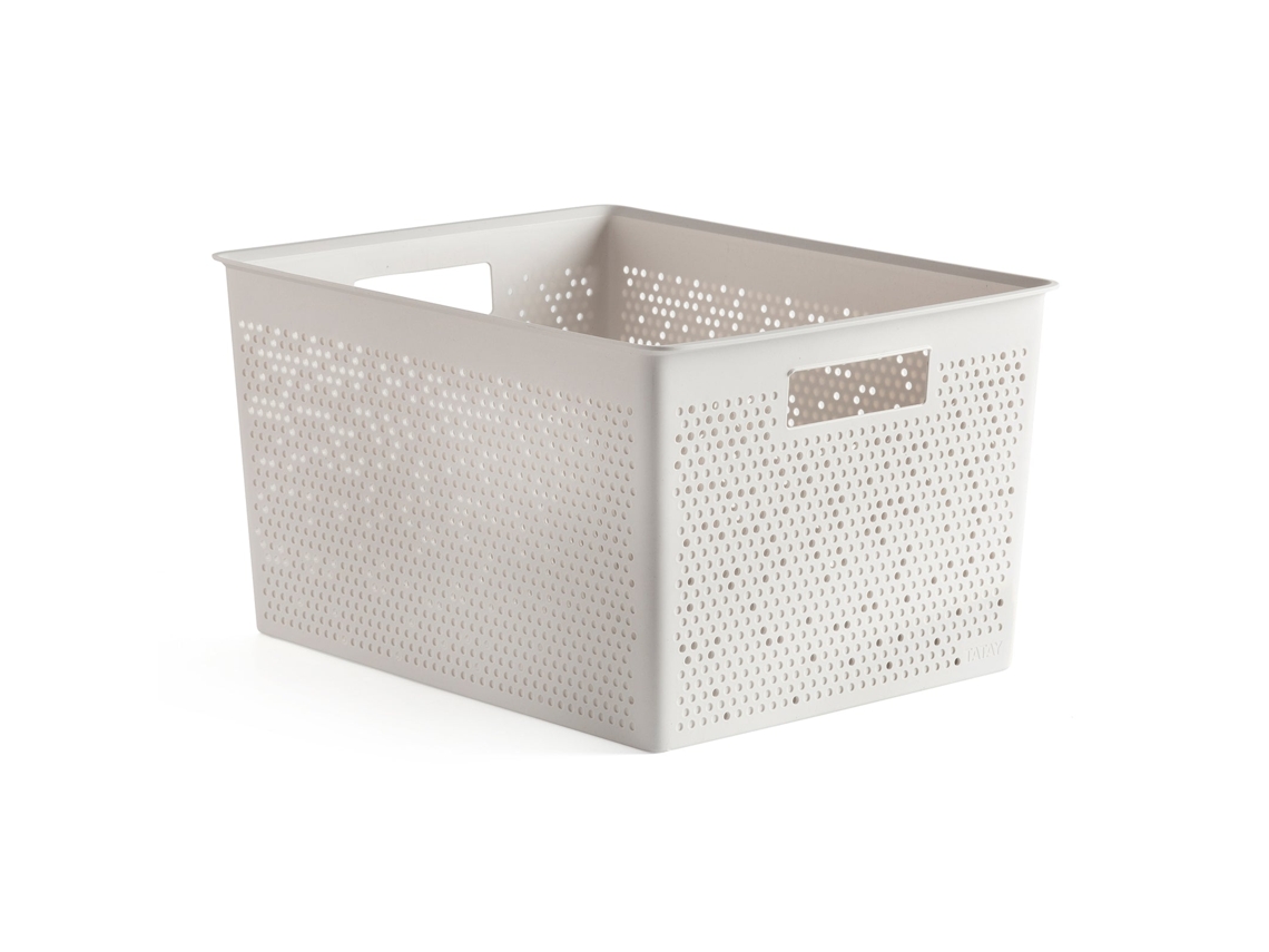Tatay Bohol - Caja Organizadora Rectangular 20l Plástico Reciclado. Sky White