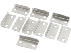 Cerraduras Metal 10 Placas Cierre Angulares Color Plata Cajones, Ideales Hogar Oficina