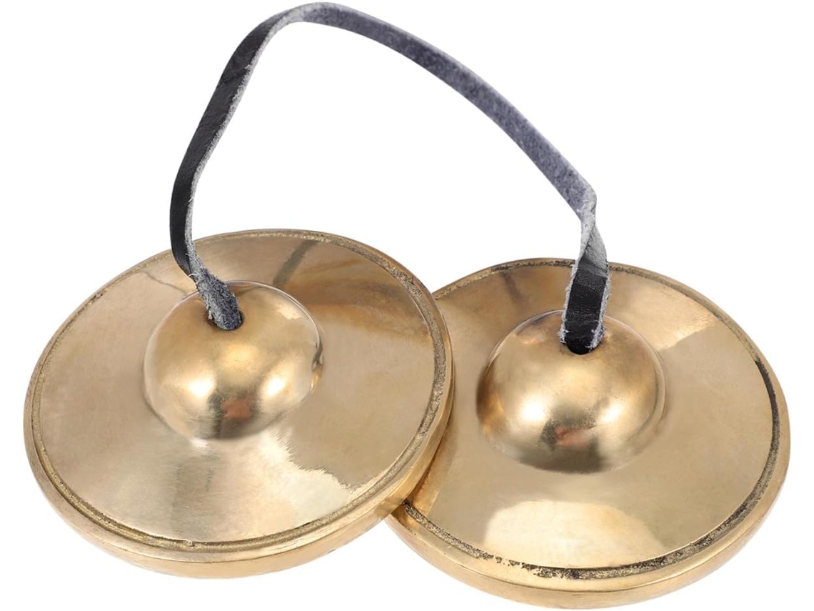 Campana Tibetana De Latón Para Yoga E Instrumento De Percusión Manual Grueso Que Produce Un Sonido Largo.