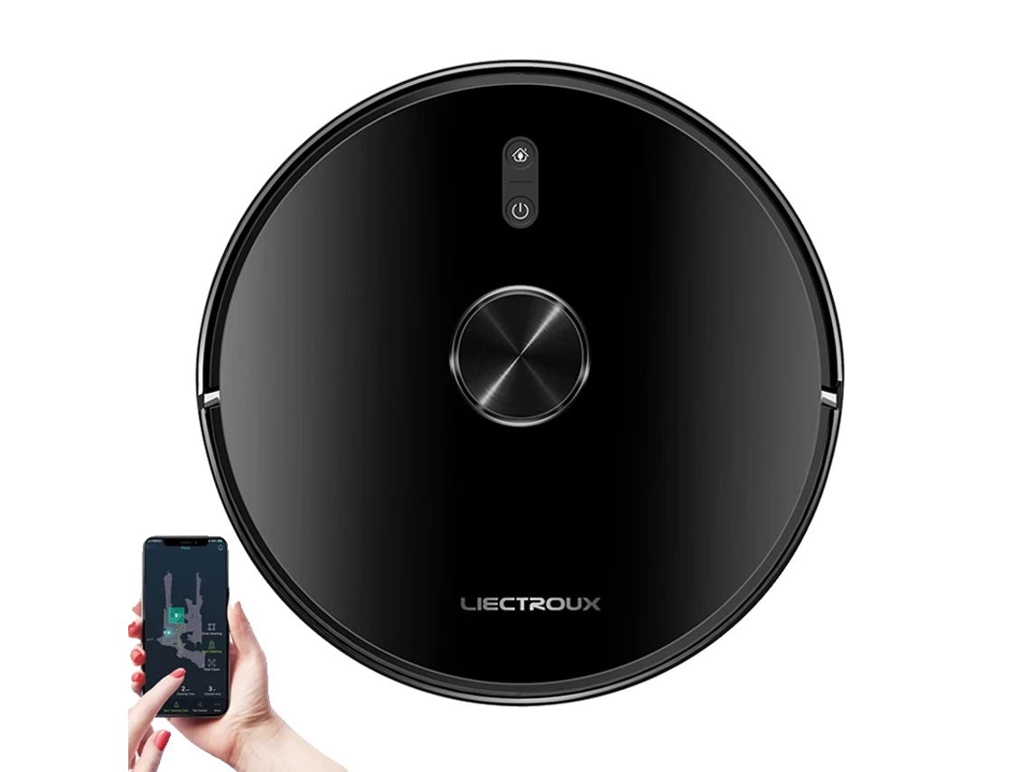 Aspiradora robot, succión de 6500 Pa, batería de 3200 mAh, color negro OEM
