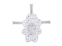 Asiento De Baño Flotante Plegable Para Bebé Con Cinturón De Seguridad Y Cojín De Soporte Suave - Blanco