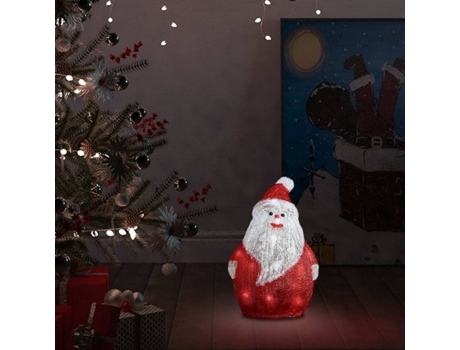 Papá Noel Vidaxl luces led interior y exterior 28cm