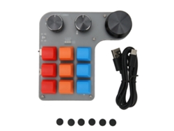 Teclado Mecánico Programable De 9 Teclas Con 3 Botones Macro Para Uso Con Una Sola Mano, Ideal Para Juegos Y Oficina.