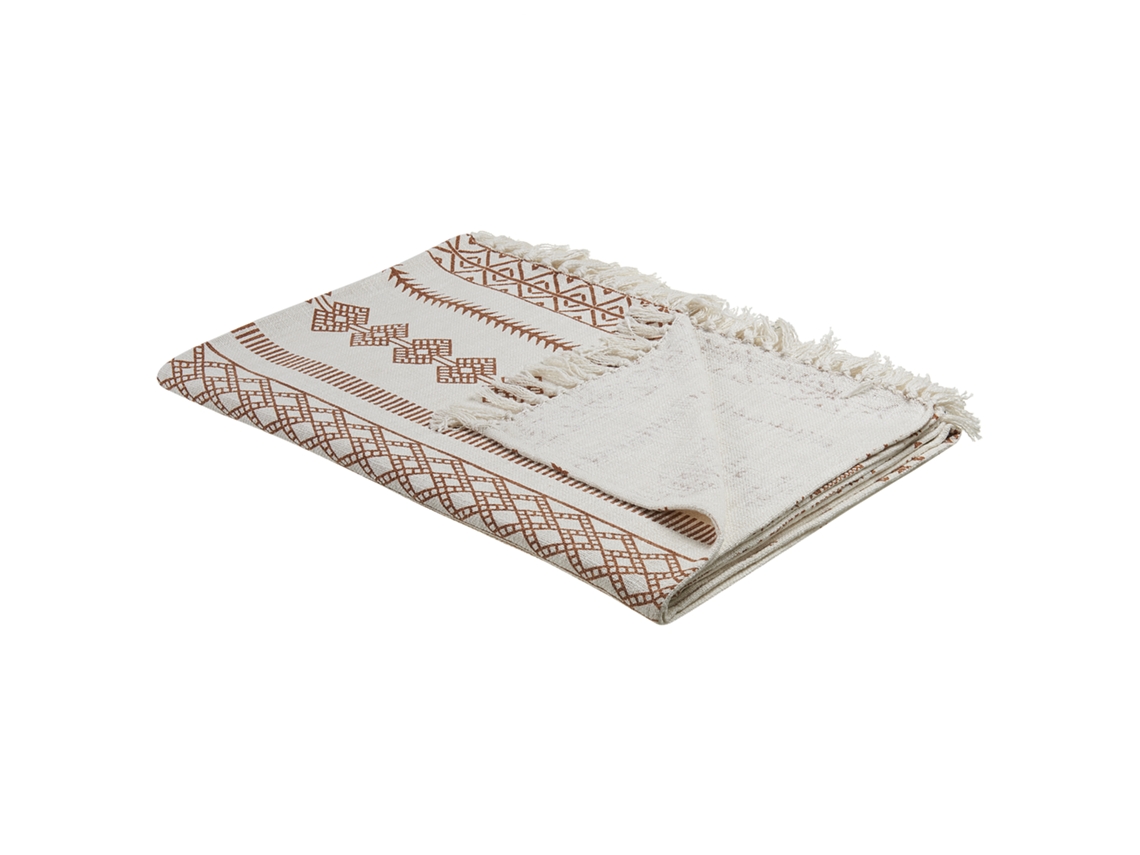 Manta BELIANI Jorhat (Algodão - Bege - 180 x 130 x 1 cm)