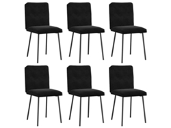 Maison Exclusive - Silla De Comedor 6 Unidades Terciopelo Negro