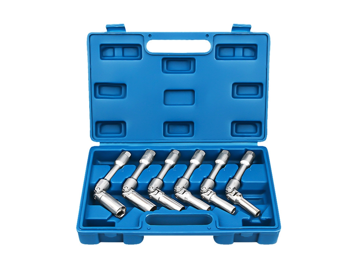 Juego De 6 Piezas: Llave Hexagonal De Encendido Automotriz De 3/8", Junta Universal, Acero Cromo-vanadio.