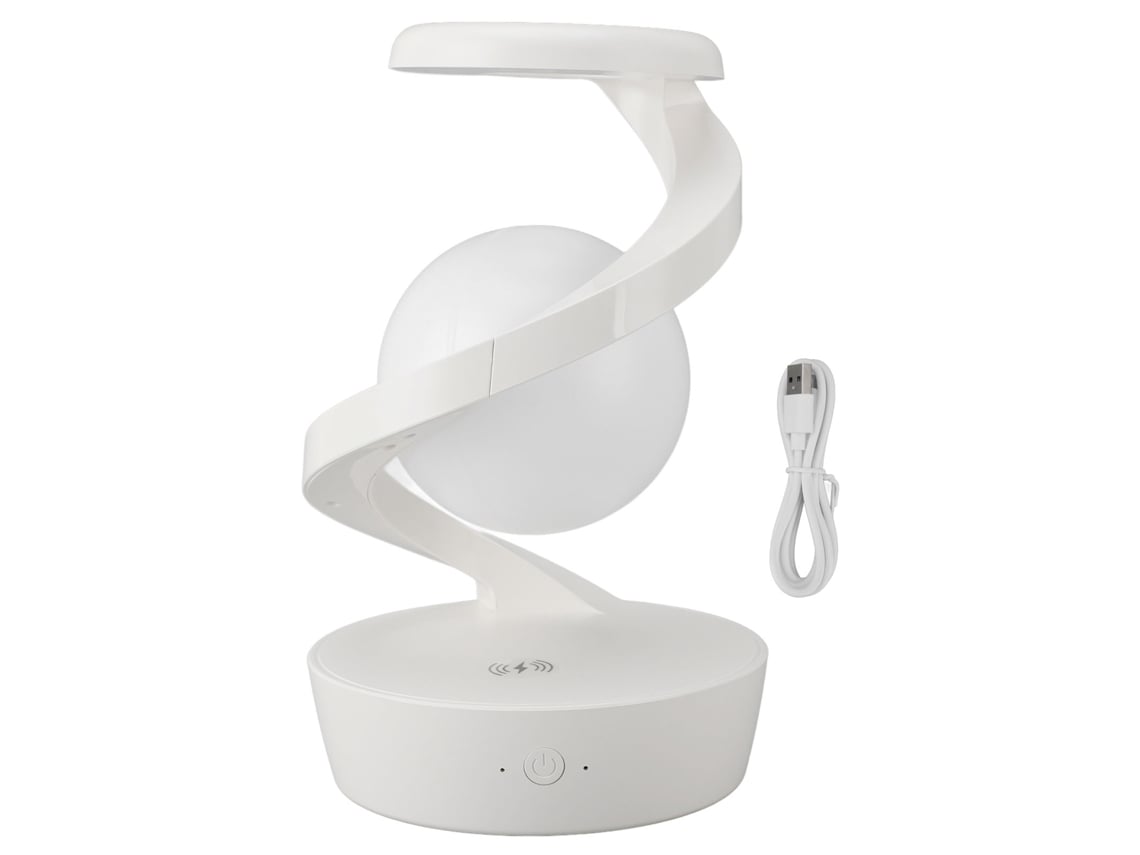2026-lámpara De Noche Moderna Espiral Con Levitación 3d Y Carga Inalámbrica Led Para Dormitorio Sala De Estar Oficina