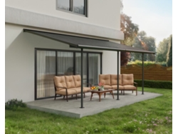 CANOPIA Capri Pérgola Cubierta para Terraza de Aluminio 3X6,2 m Gris