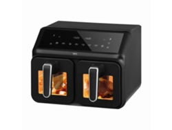 Freidora doble sin grasa, 2200 W, capacidad 8 L, pantalla LED Eldom