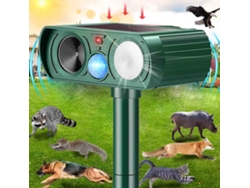 Repelente ultrasónico de animales para exteriores con energía solar con sensor PIR resistente al agua GERTIZ