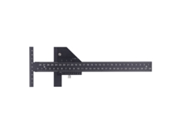Regla en forma de T de aleación de aluminio de 0 a 280 mm para carpintería con escala y marcas precisas.