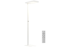 Lámpara De Pie Led Regulable Para Salón, Espectro Completo, Cuidado De La Vista, Mando A Distancia, 60 X 32 X 196 Cm, Blanco