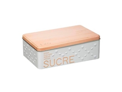 Azucarero metálico con diseño en relieve, edición escandinava de Well Home.