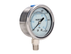 Manómetro De Vacío Radial De Acero Inoxidable A Prueba De Golpes, 1/4 Npt, 0~0,25 Mpa, Resistente A La Corrosión Industrial.