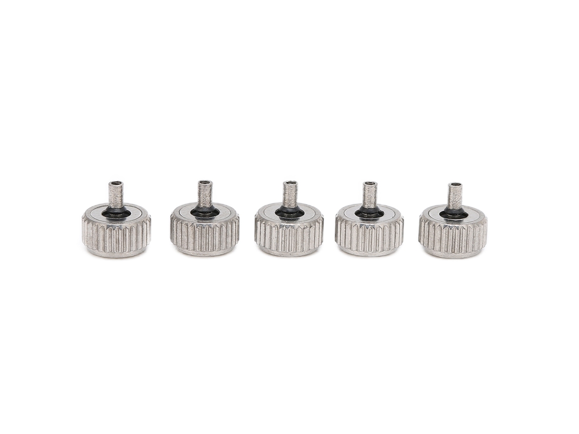 Juego De 5 Coronas De Reloj De Acero Plateado Duradero, Repuestos Para Relojes, 5,5 Mm