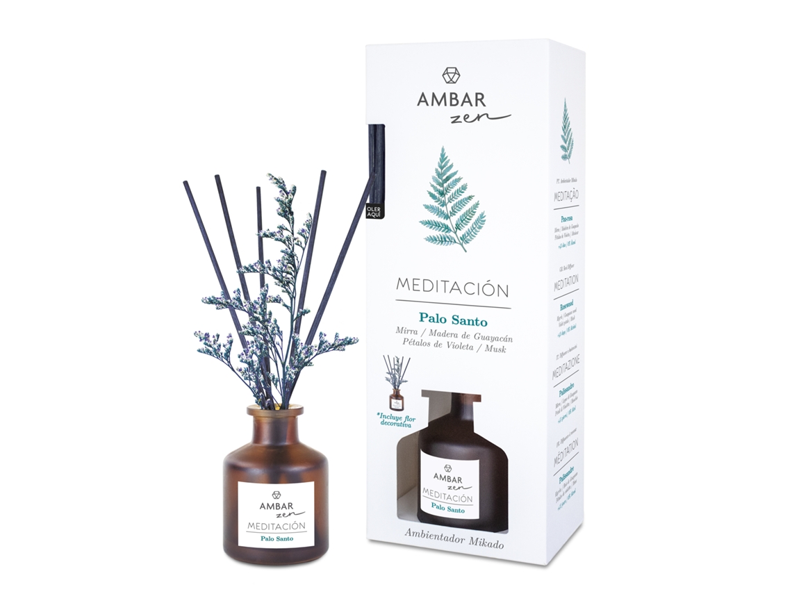 Mikado Palo Santo 40Ml Ambar Zen 45Días AMBAR PERFUMS