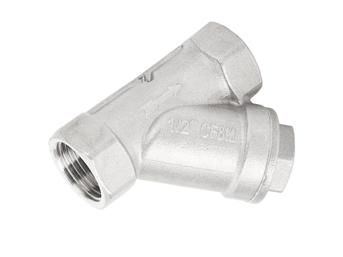 Filtro Em Y 1/2 Polegada Dn15 Aço Inoxidável 304 Resistente À Corrosão Para Água Óleo Gás Tubo Rosca