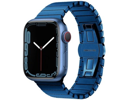 Pulsera De Titanio De Acero Inoxidable Para Apple Watch Series 5 44 Mm Azul