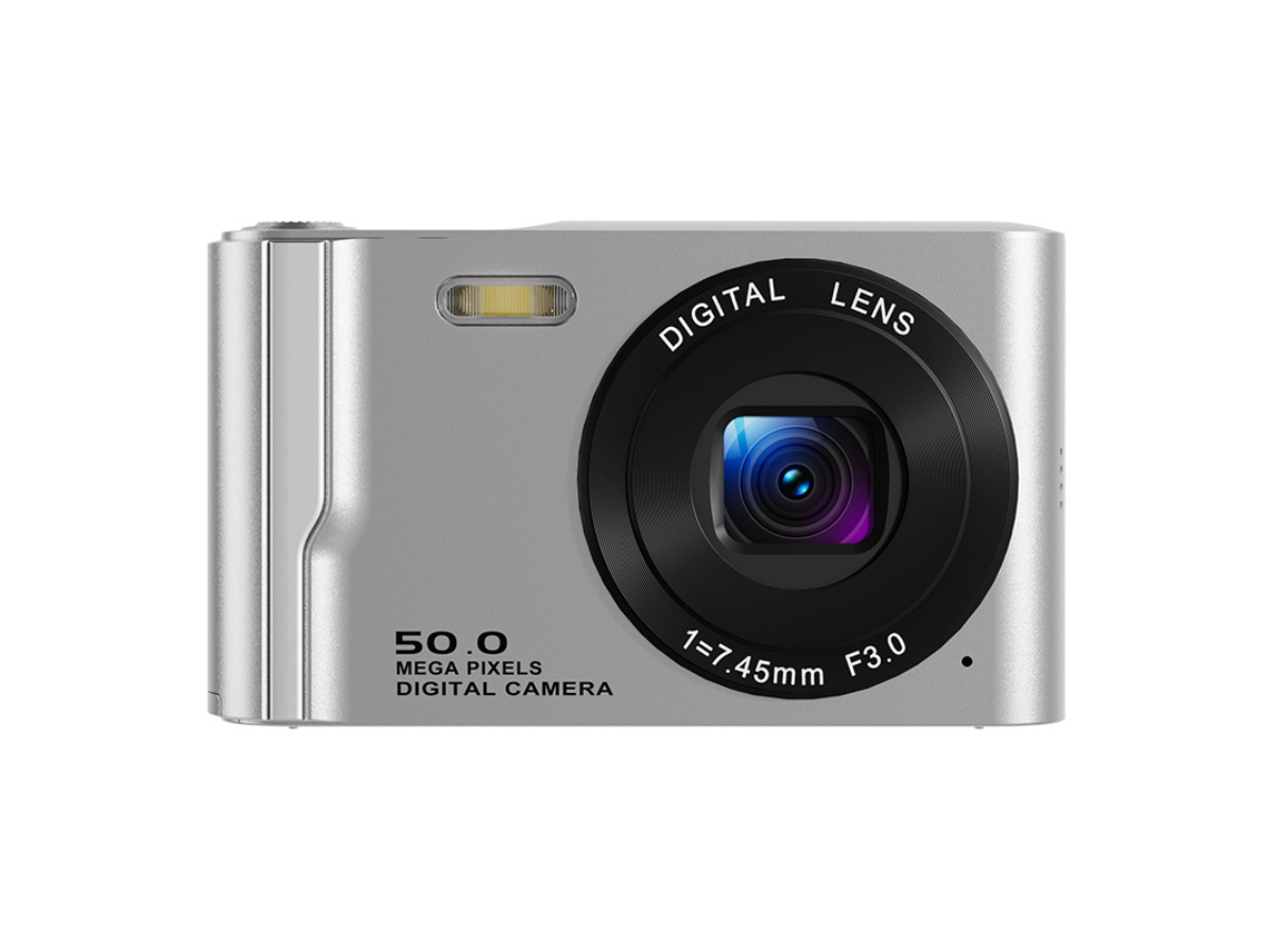 Cámara Digital 4k Hd Pantalla Lcd De 2.8 Pulgadas Zoom 16x Cámara Compacta Para Estudiantes Plateada Gertiz