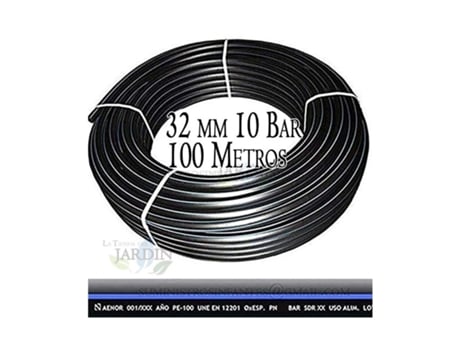 Tuberia Polietileno Alimentaria 32 Mm 10 Bar 100M Pe100 Alta Densidad Aenor SUINGA