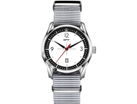 VEANXIN Relojes con correa de nailon Reloj de pulsera resistente al agua con fecha-Gris