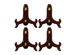 Rebe-4 Soportes De Madera Para Cuadros Y Platos Estandes Decorativos Plegables Para Exhibir Fotos Libros Y Artículos Pequeños 4 Pulgadas
